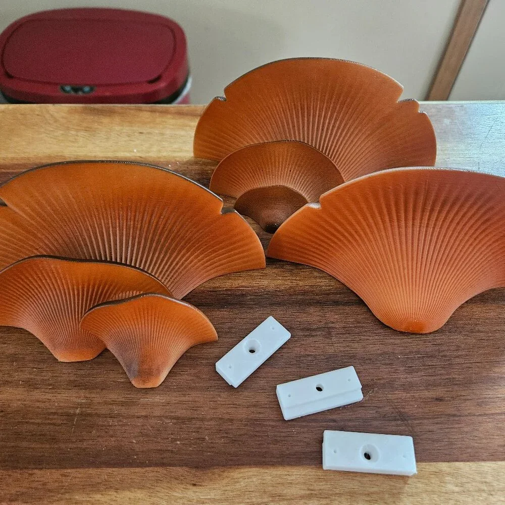 3D printed mushroom floating shelves set of three approx. 6 inches each